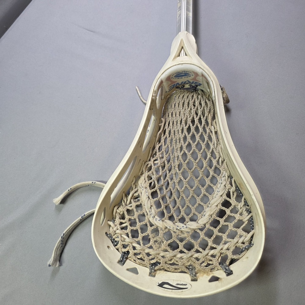 Brine Mens F-10 Powergrip Aluminum Lacrosse Stick 42" Silver White VGC - Picture 4 of 16